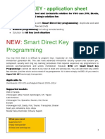 Smart Direct Key Programming: Supervag Key - Application Sheet