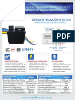 Regulador de Voltaje Dual 30kva Salidas Reguladas 208 / 240 VCA