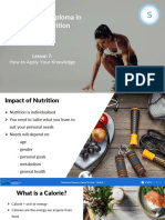 Professional Diploma in Sports Nutrition: Lesson 7