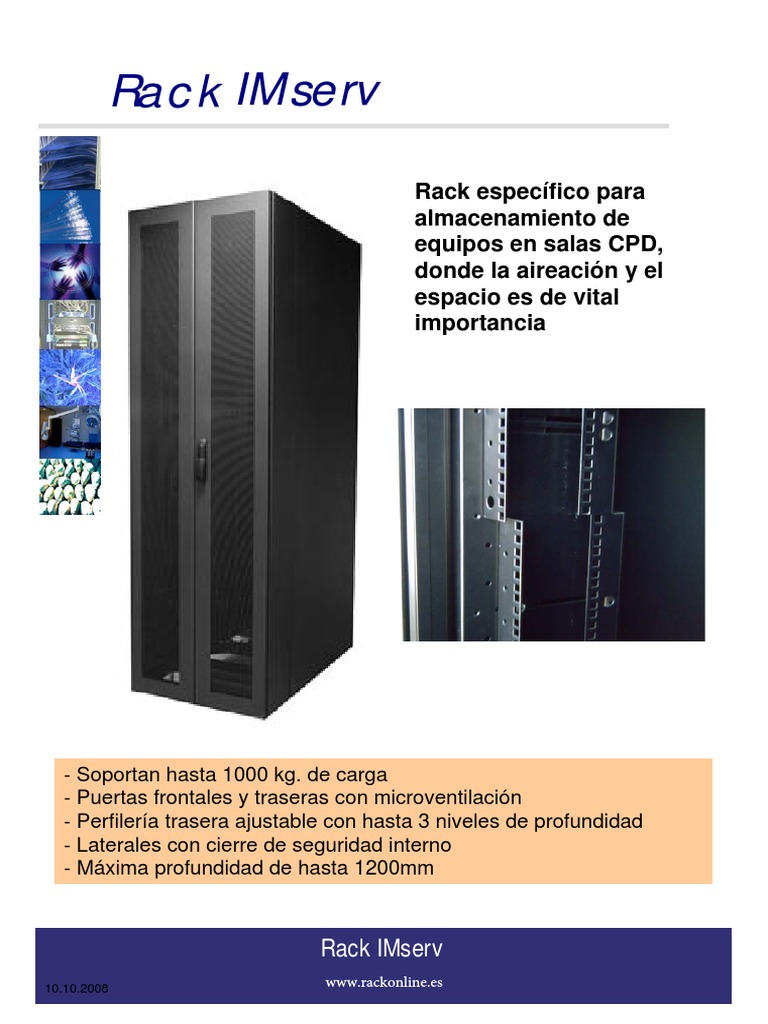 Armario Rack IMserv diseñado para albergar servidores y otros equipos ...