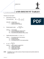 FINANCIAL FORMULAE & DISCOUNT TABLES