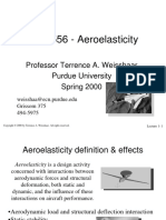 AAE 556 - Aeroelasticity: Professor Terrence A. Weisshaar Purdue University Spring 2000