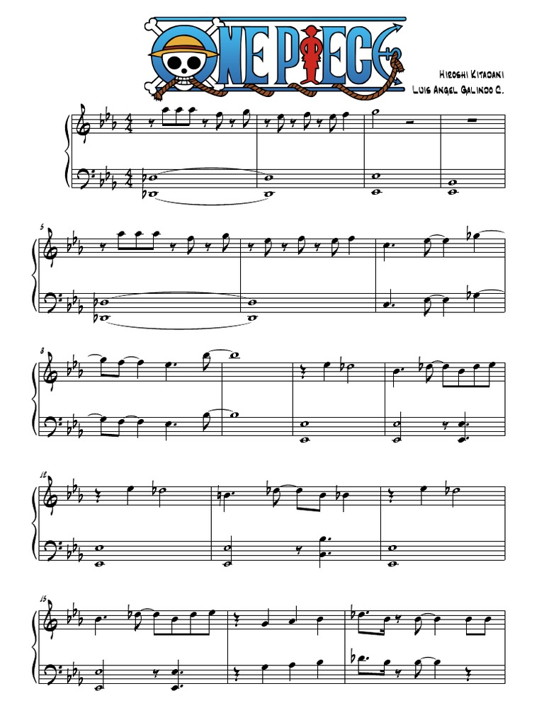 We Are One Piece Easy Piano Pdf