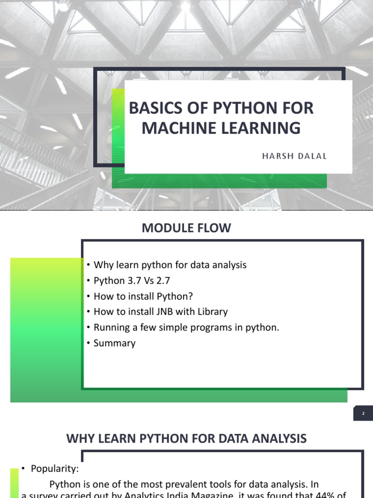 Basics of Python For Data Machine Learning | PDF | Python (Programming ...