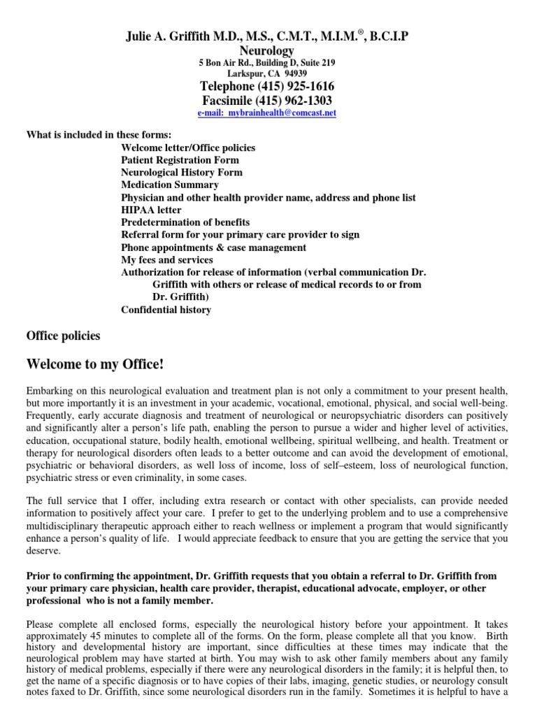 Welcome Package Adult 2019 | PDF | Medical Record | Health Care