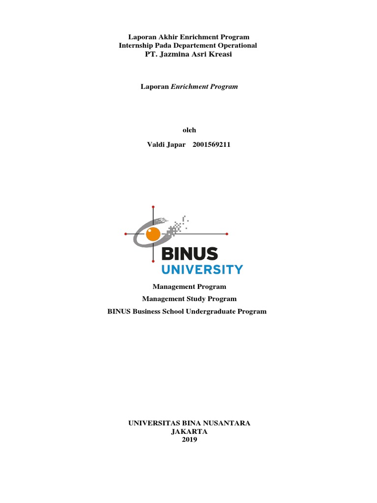 Enrichment program binus