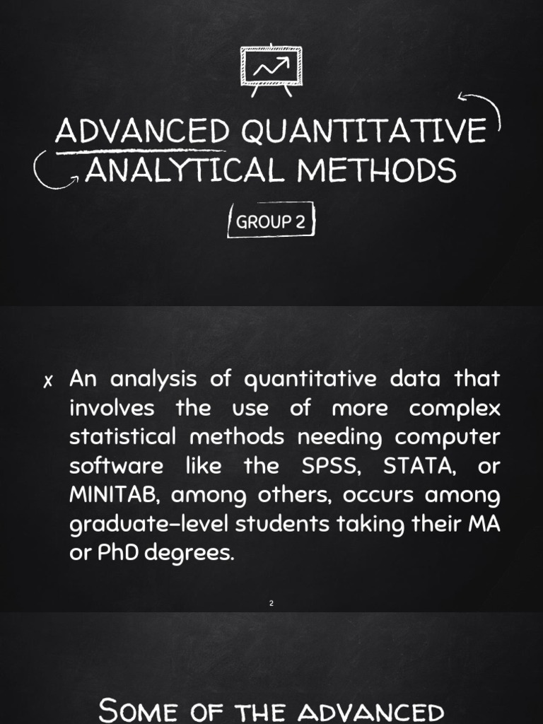 Advanced Quantitative Analytical Methods: Group 2 | PDF