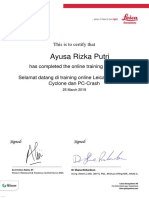 Ayusa Rizka Putri: This Is To Certify That