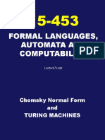 Formal Languages, Automata and Computability: Lecture7x