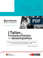 Primer Taller de Fortalecimiento de Desempeño