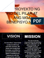 Mga Proyekto NG Pio Del Pilar at Ang Mga Benepisyo Nito