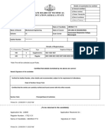 State Board of Technical Education, Kerala State: Application No:24905