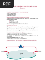 Understanding and Modeling Organizational Systems