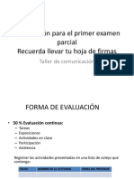 Información para Examen Taller de Comunicaciòn