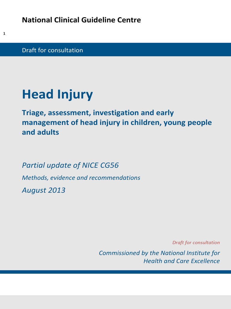 Head Injury Draft Full Guideline2 PDF | PDF | Ct Scan | Evidence Based ...
