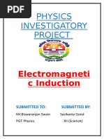 Physics Investigatory Project: Electromagneti C Induction