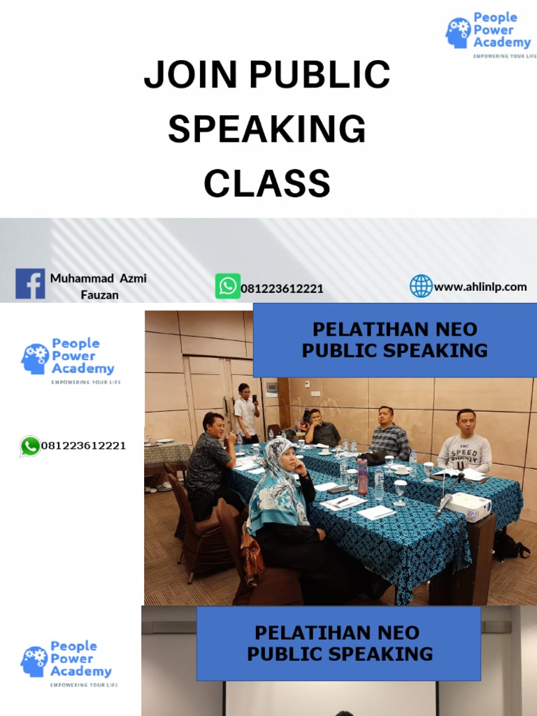 Contoh Proposal Pelatihan Doc Materi Public Speaking Pdf Proposal