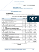 Cotizacion M.O. Tarrajeo Codepro