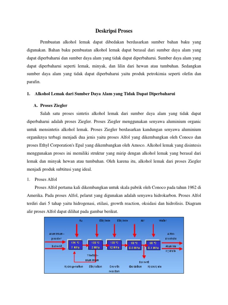 Proses Pembuatan Alkohol Lemak Alfol | PDF