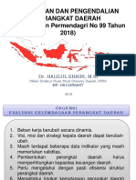 Evaluasi Kelembagaan Permendagri 99 THN 2018