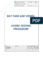 Hydro Testing Procedure for Regina Terminal Tank