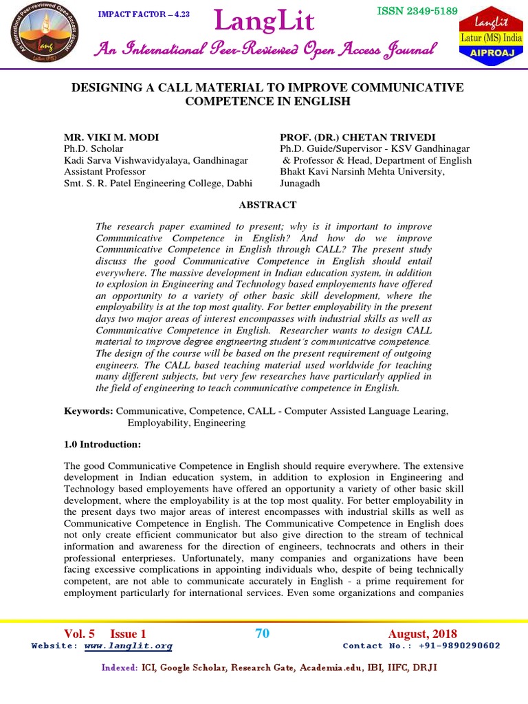 Designing CALL Materials for Engineers | PDF | Experiment | Learning