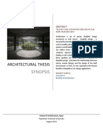 Synopsis: Architectural Thesis