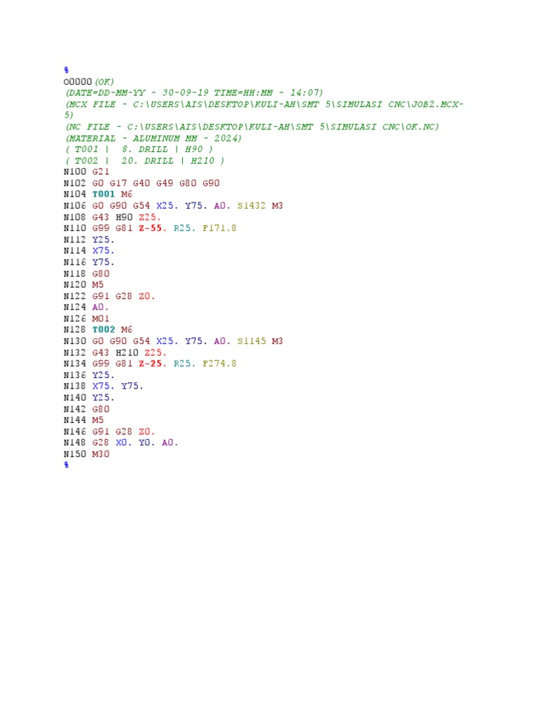 GCode CNC | PDF