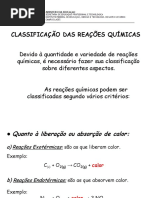 Classificacao Das Reações Químicas PDF