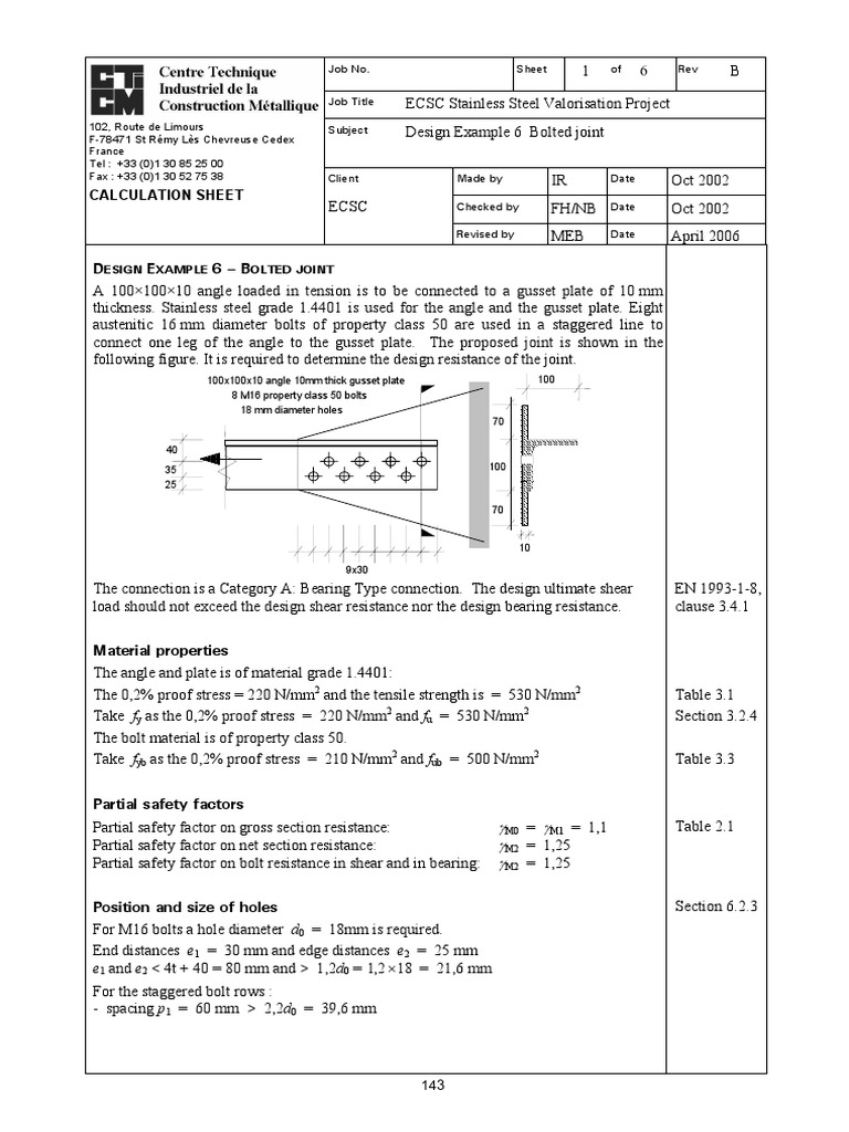 Bolted Joint Example PDF PDF Yield (Engineering) Screw