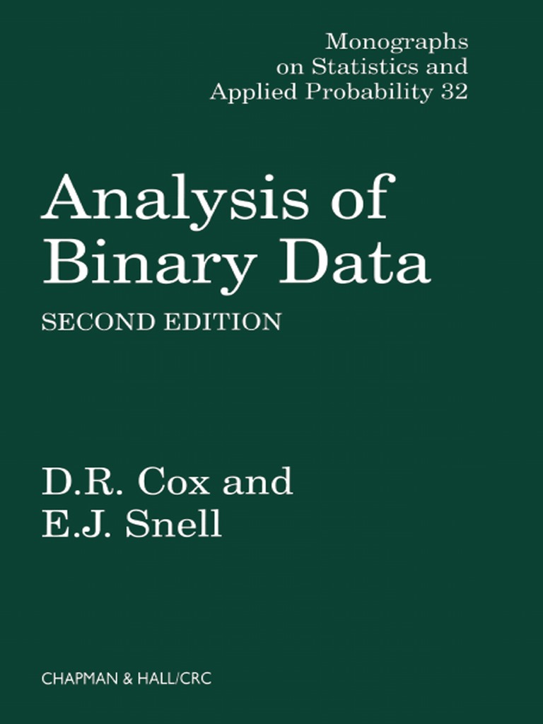David Roxbee Cox - E.J. Snell - Analysis of Binary Data, Second Edition ...