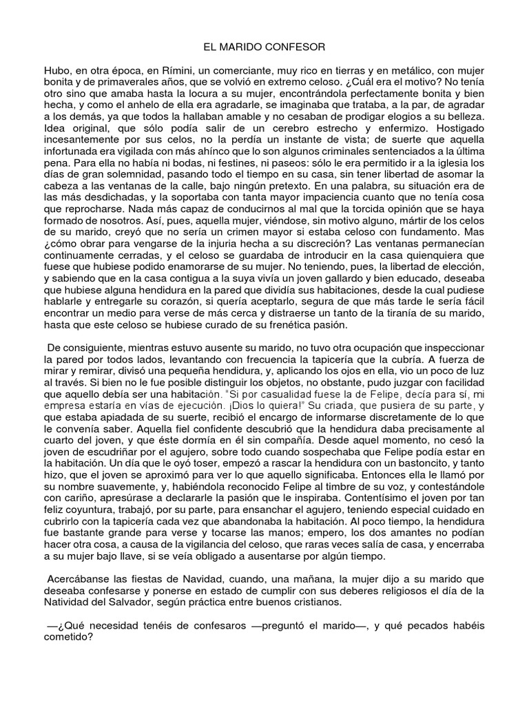 El Marido Confesor | PDF | Sacerdote