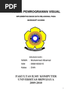 Download Implementasi Basis Data Pada Microsoft Access by Yusuf De Wantoro SN42856965 doc pdf