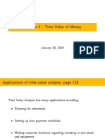 Chapter 5 - Time Value of Money: January 28, 2019