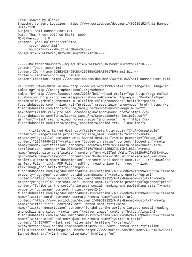 Anti Banned Host Networking Standards Online Services