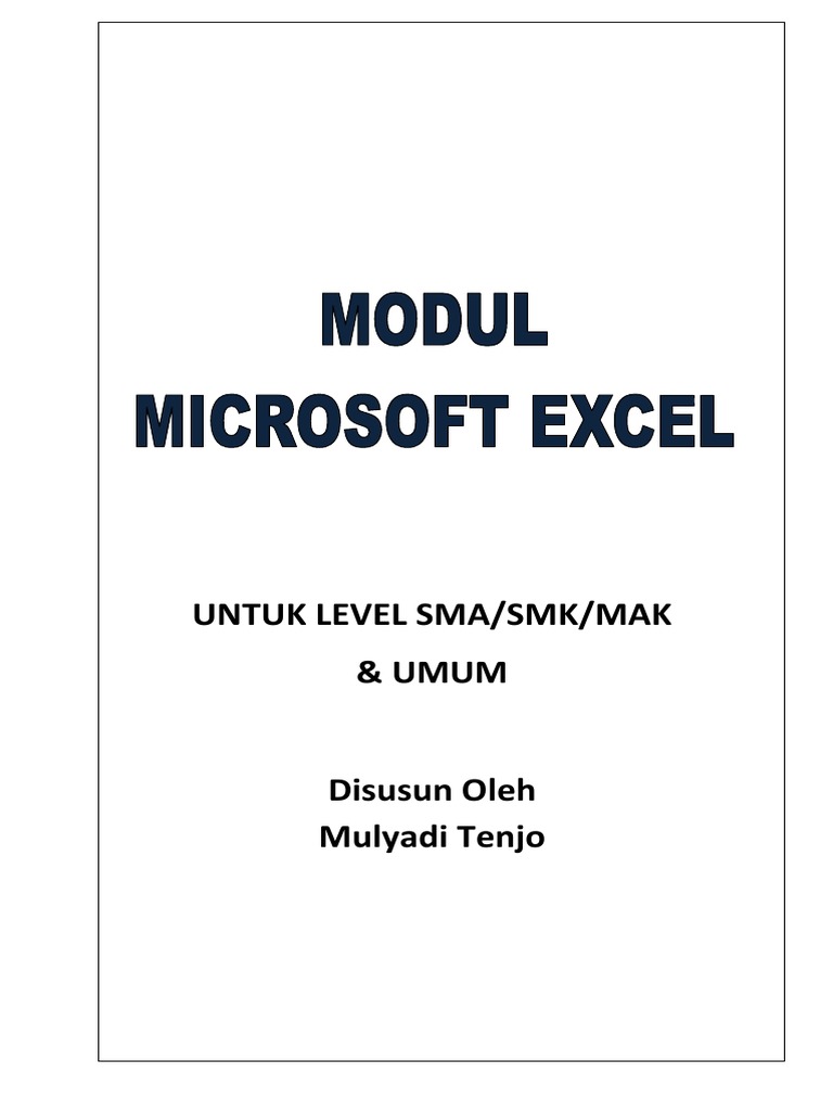 Modul Kursus Microsoft Excel Pdf
