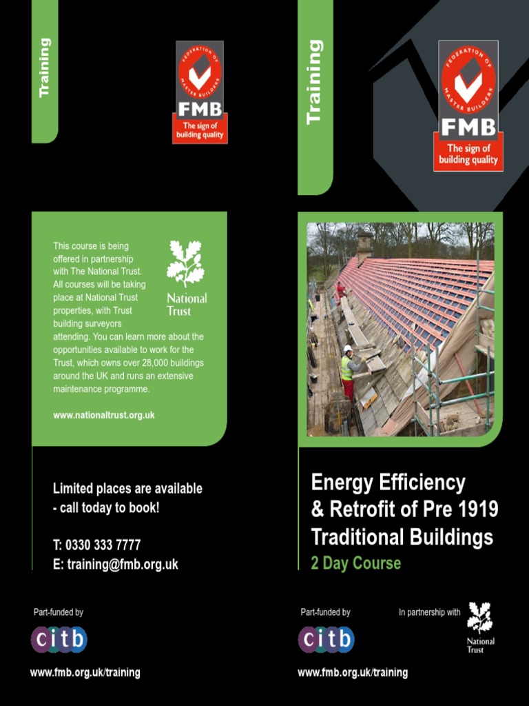 Energy Efficiency and Retrofit For Traditional Buildings Flyer 1 PDF ...