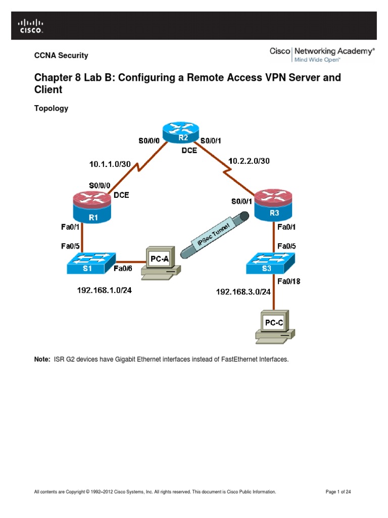 Chapter 8 Lab B: Configuring A Remote Access VPN Server and Client ...