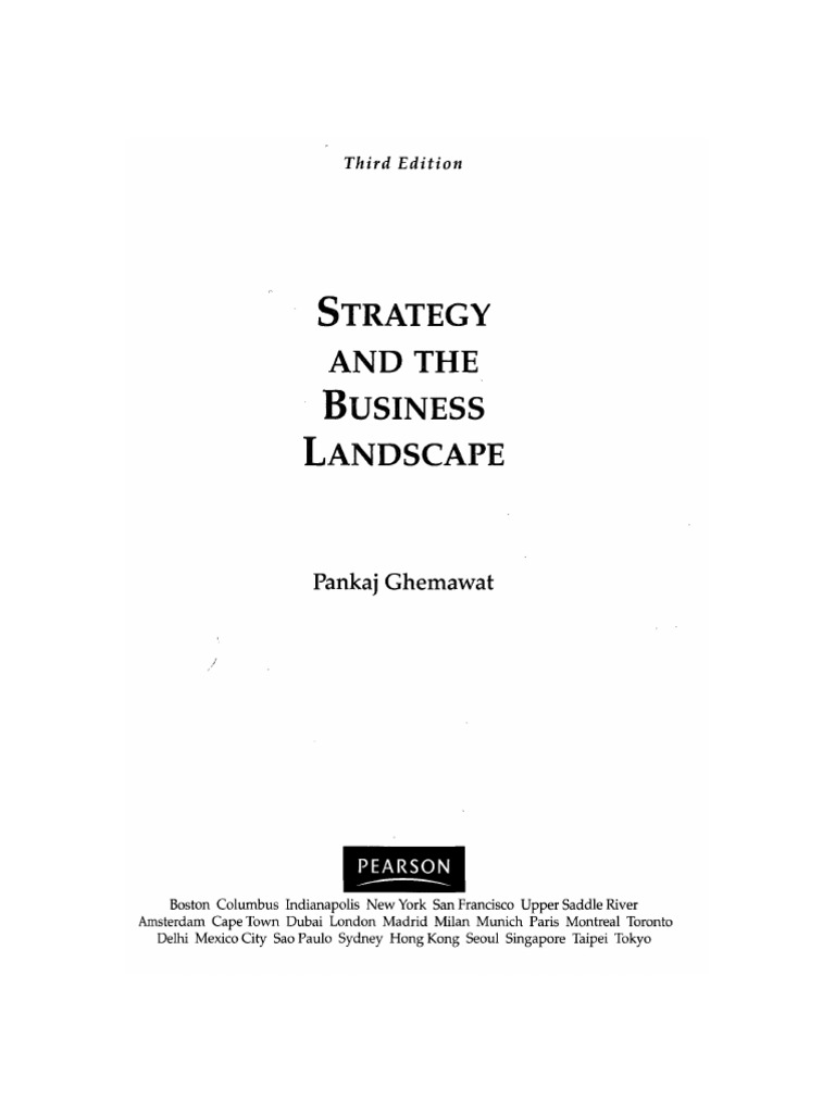 Strategy and The Business Landscape | PDF