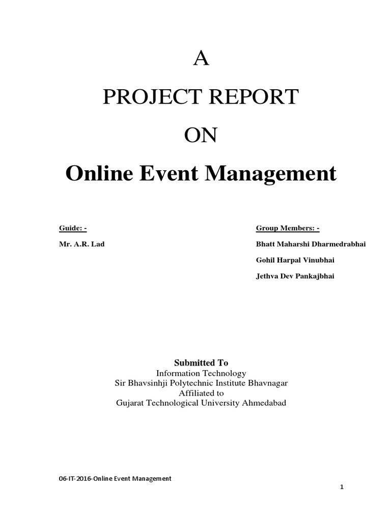 06 IT 2016 P1 (EventManagement) Final | PDF | Software Development ...