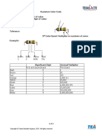 Resistors Color Code 1 Color Band: First Digit of Value 2 Color Band: Second Digit of Value