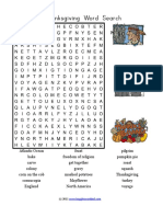 Thanksgiving Word Search New