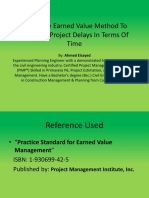 EVM GeneralUsing The Earned Value Method To Calculate Project Delays in Terms of Time