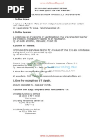 Unit I Classification of Signals and Systems