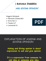 Tugas Bahasa Inggris ": Asking and Giving Opinion"