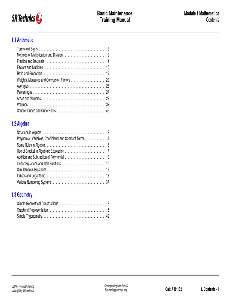 Easa Dgca Module Handbook Pdf Fraction Mathematics Algebra