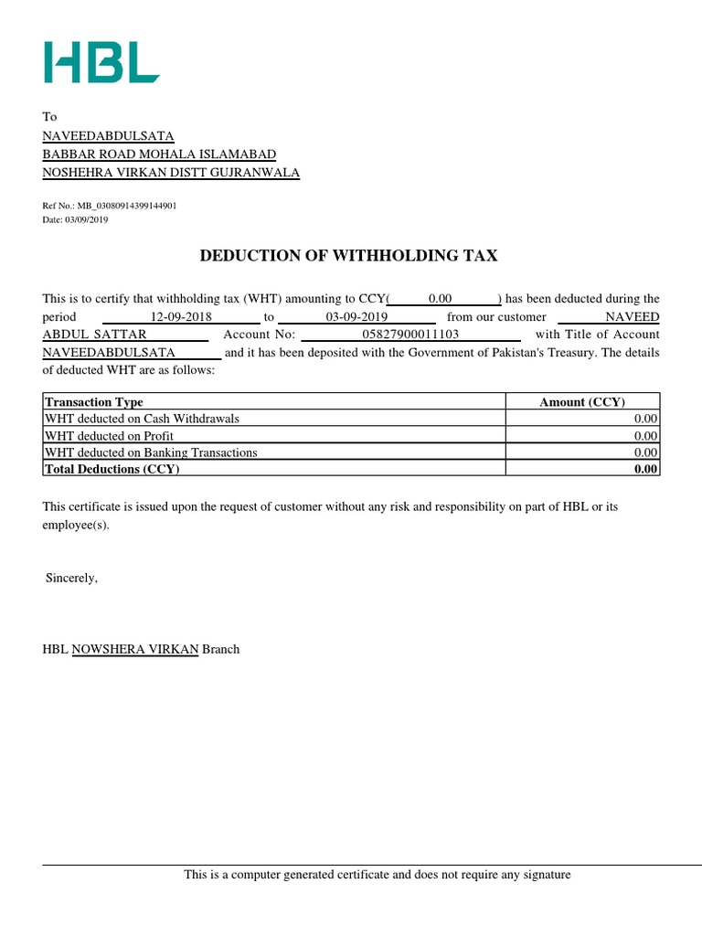 WHT Certificate-Tue Sep 03 08:27:20 GMT+05:00 2019 | PDF
