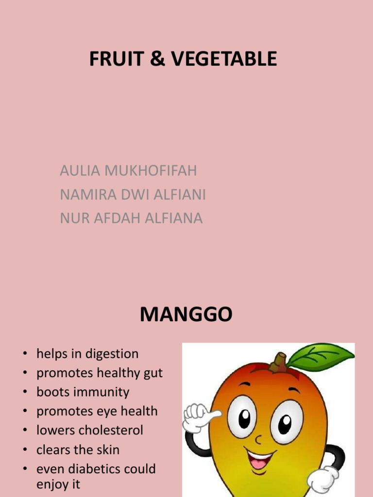 Health Benefits of Fruits & Veggies | PDF