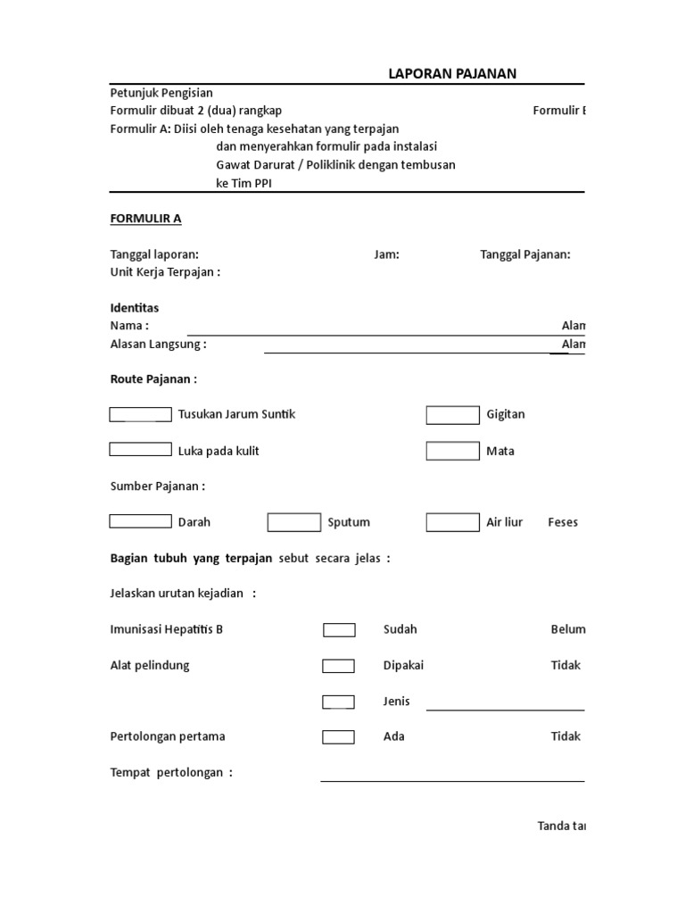 Contoh Pajanan Format A | PDF