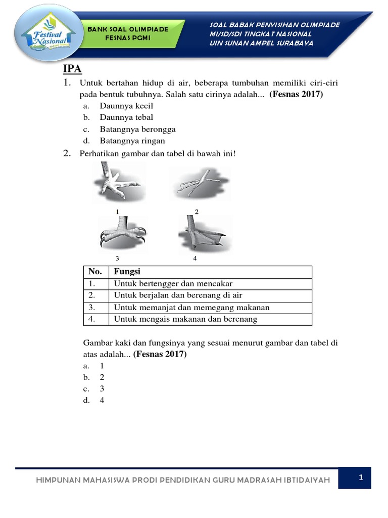 Bank Soal Olimpiade Pdf